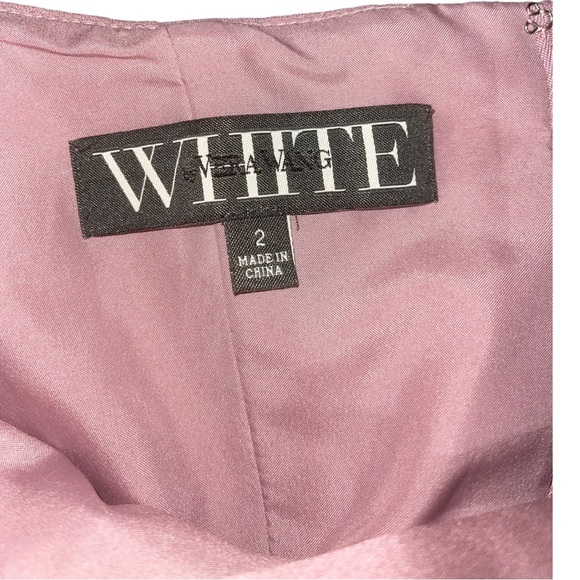 Vera Wang White “Quartz” Halter David’s Bridal VW360214 Bridesmaid Dress - 2 - Picture 11 of 16